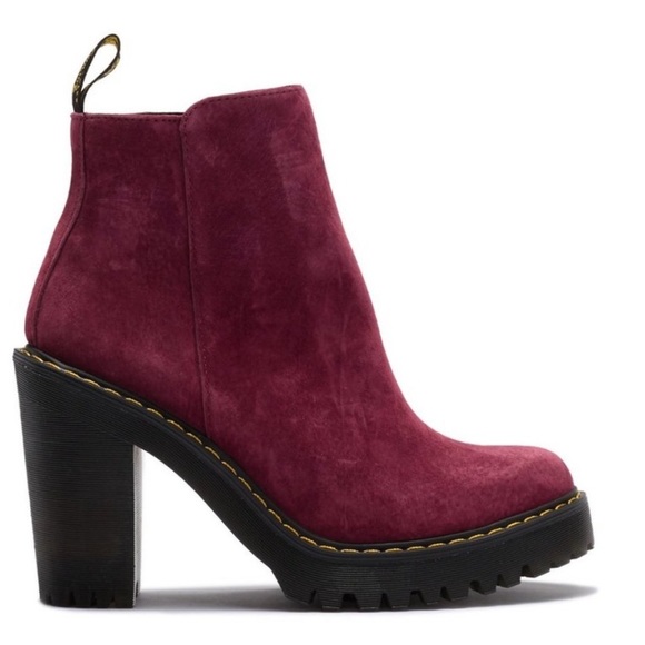 Dr. Martens Shoes - NWOT Dr. Martens Magdalena Wine Soft Buck Suede